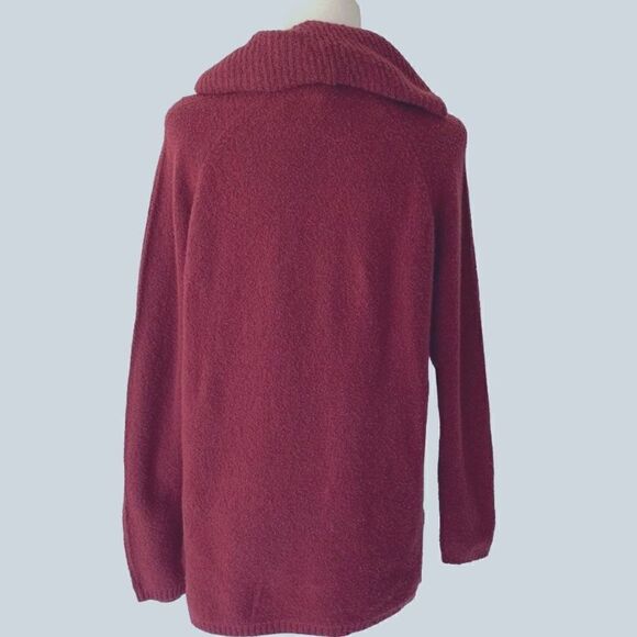Caslon Nordstrom Red Syrah Chunky Cowl Neck Pullover Sweater SZ XS NWT - Picture 2 of 11